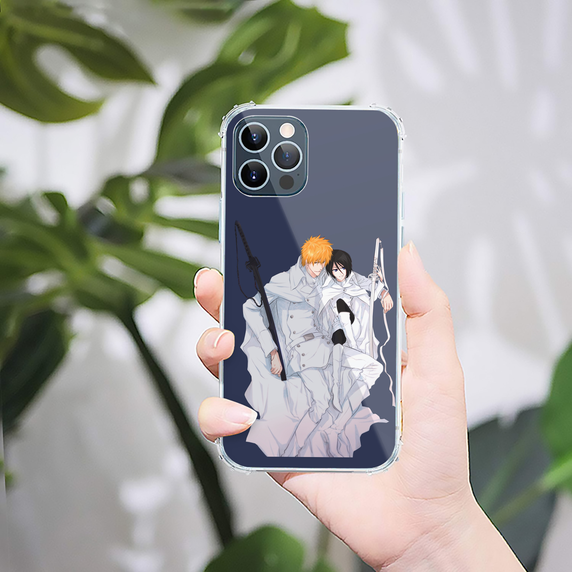 ブリーチ 黒崎一護（くろさき いちご）BLEACH Kurosaki Ichigo 【iPhone 12シリーズ対応】透明スマホケース（クリアソフトケース）